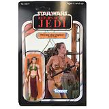 KENNER INSPIRED FAN ART : Star Wars Custom Vintage Style Princess Leia (Slave Outfit) Exclusive 3.75" Carded  Figure by Stan Solo 2022 in Acrylic Case